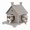Weatherproof 1-Story Resin Cat House Z156