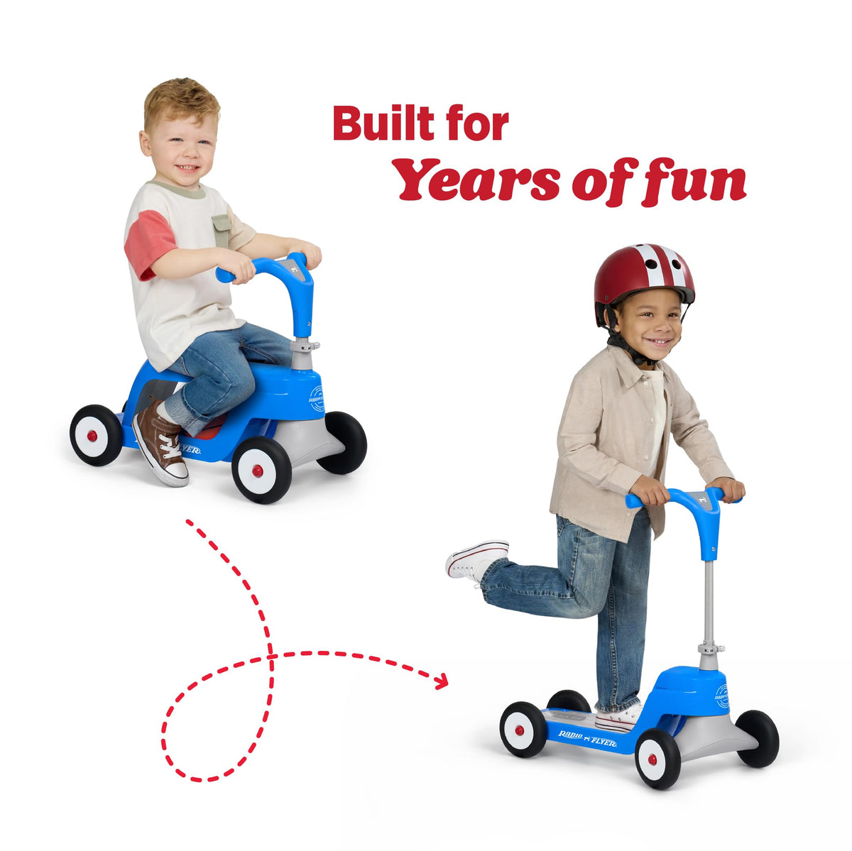 Blue/Red/Pink 4-Wheel Kids Scooter B13808