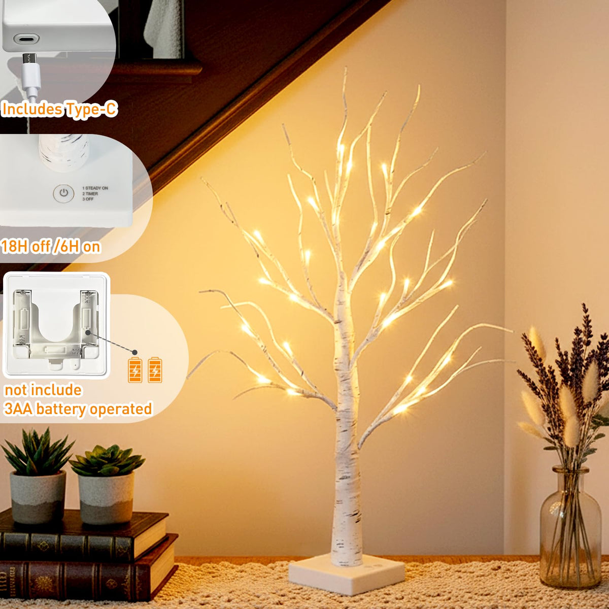 Lighted Birch Tree with Lights H783107
