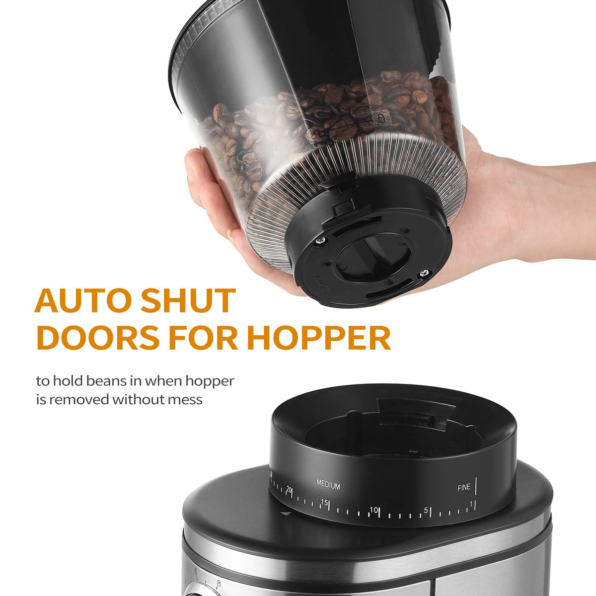 Electric Conical Burr Coffee Grinder with 30 Adjustable Grind Settings X5103