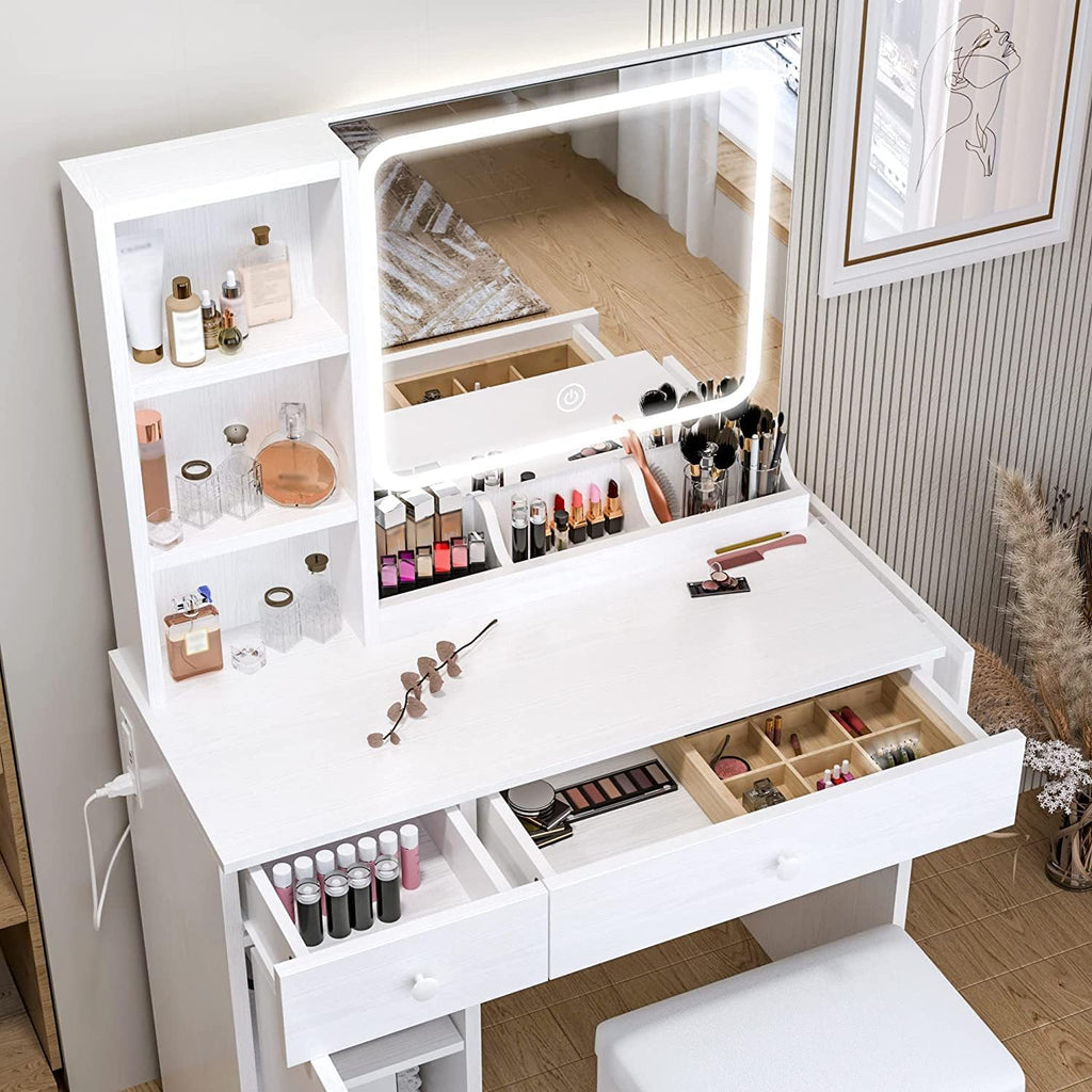 Vanity Desk with Charging Station N413