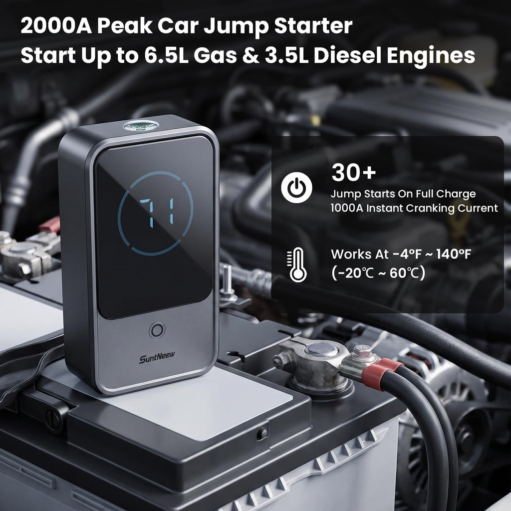 10000mAh 2000A 12V Jump Starter with LCD Display U856210