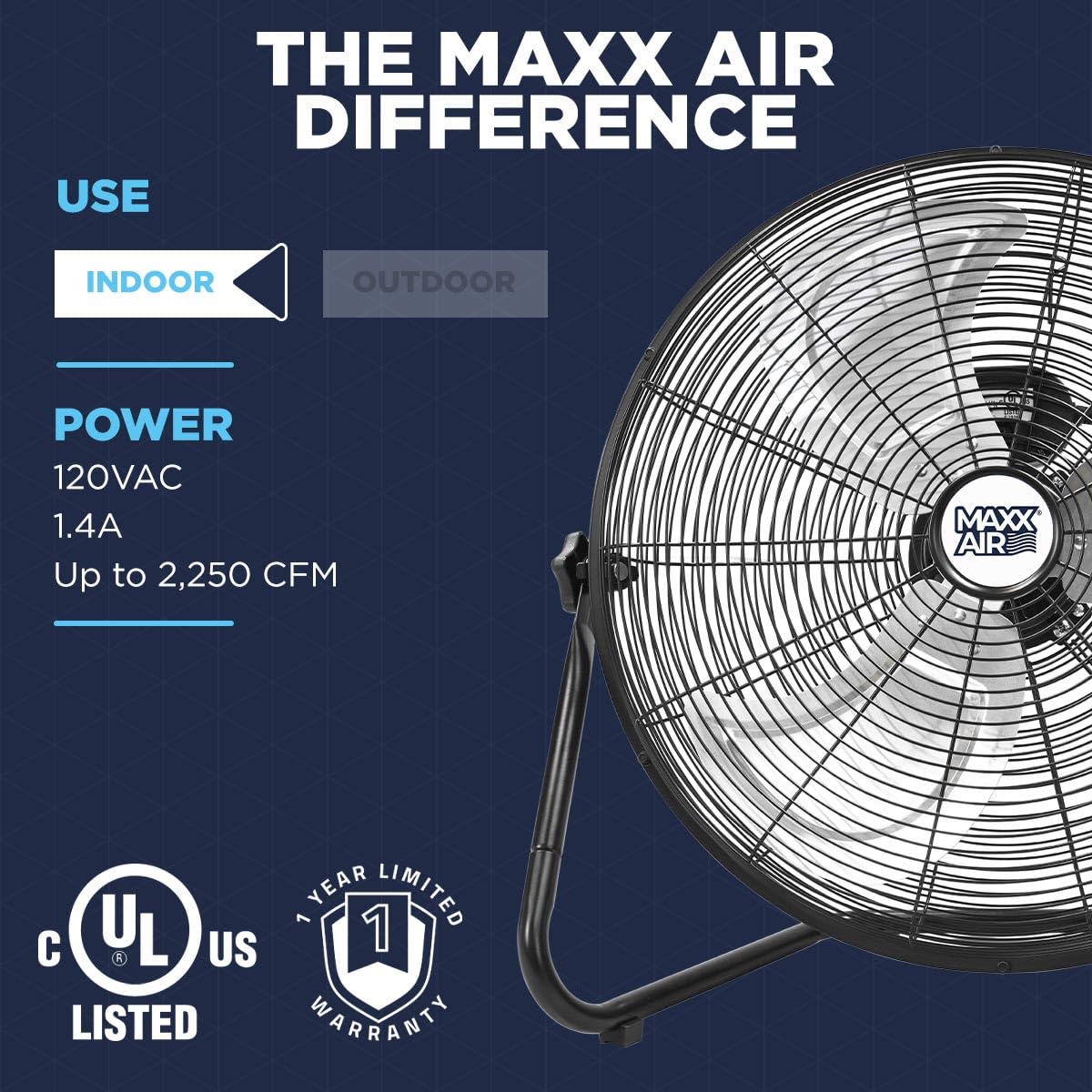 20 Inch 3-Speed High Velocity Wall Fan F248208