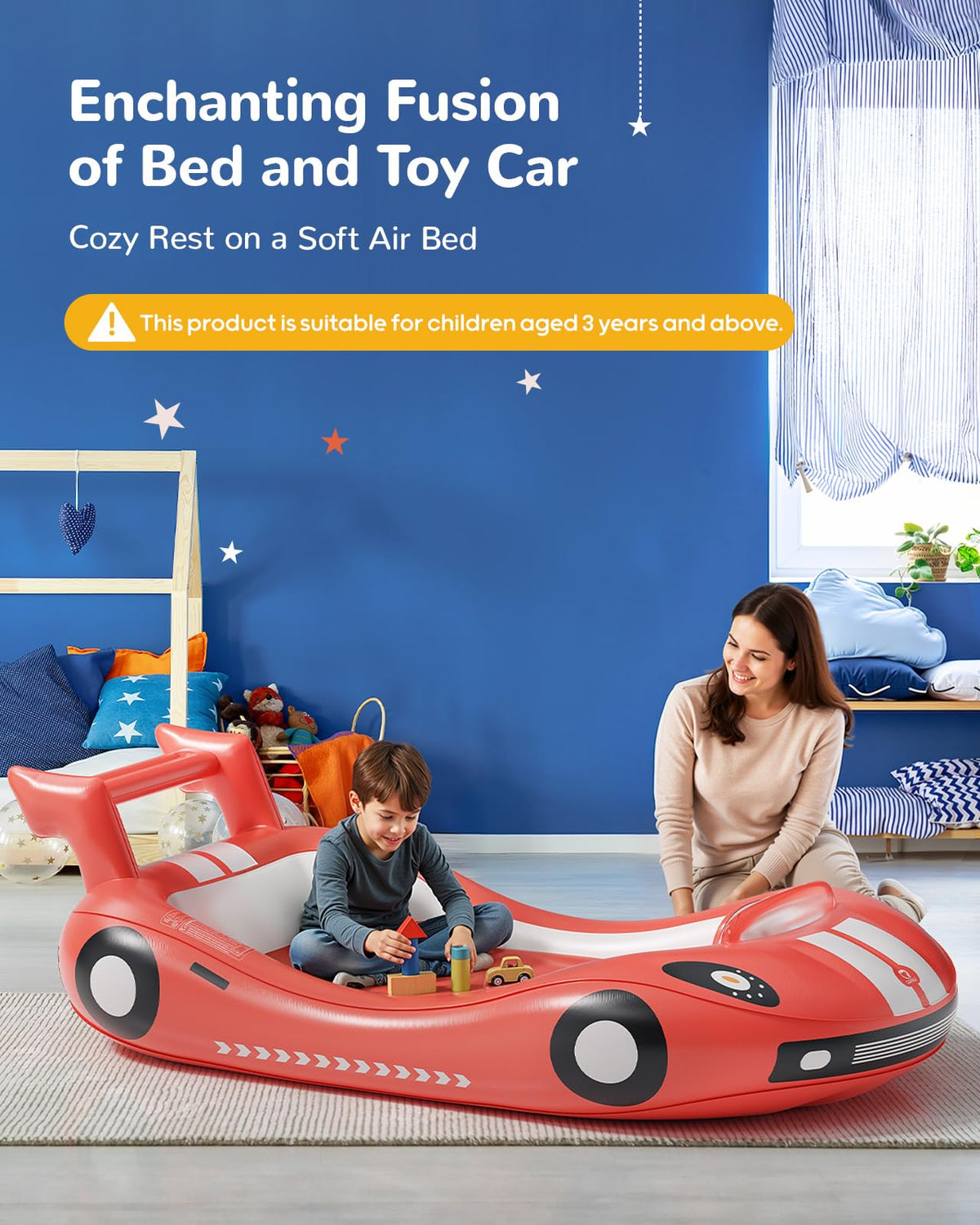 Inflatable Toddler Travel Bed with Electric Pump H647