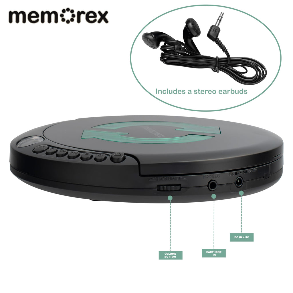 Portable CD Player with Anti-Shock Technology K93370