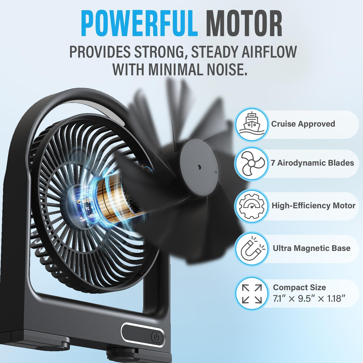 Magnetic Fan with Remote Control Z245261
