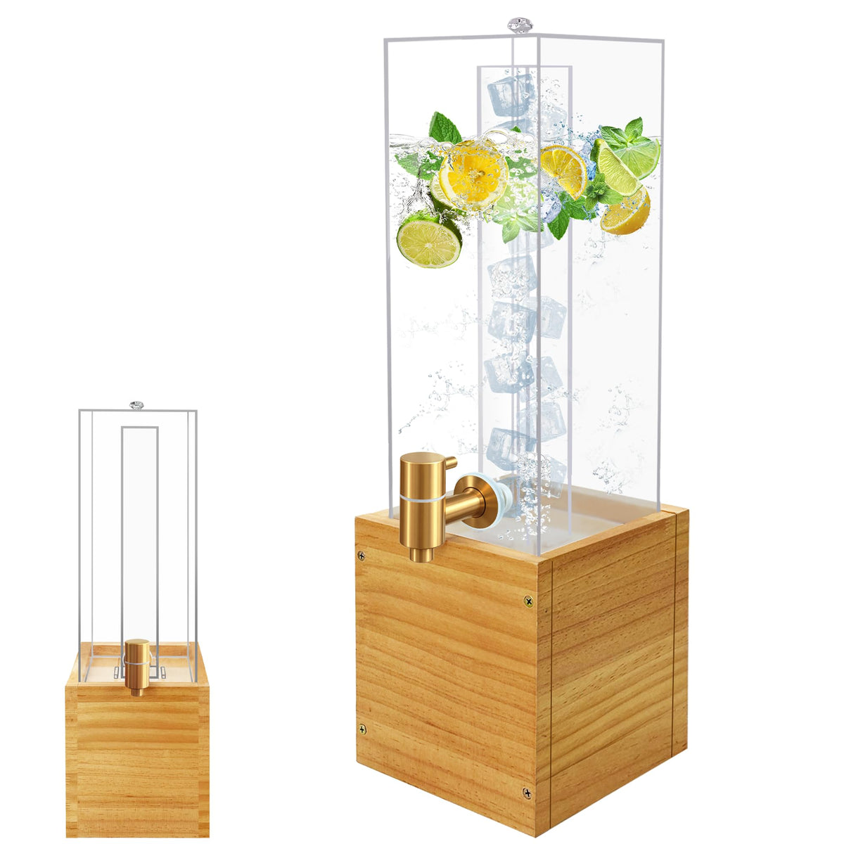 1.8 Gallon Drink Dispenser with Wood Stand H813