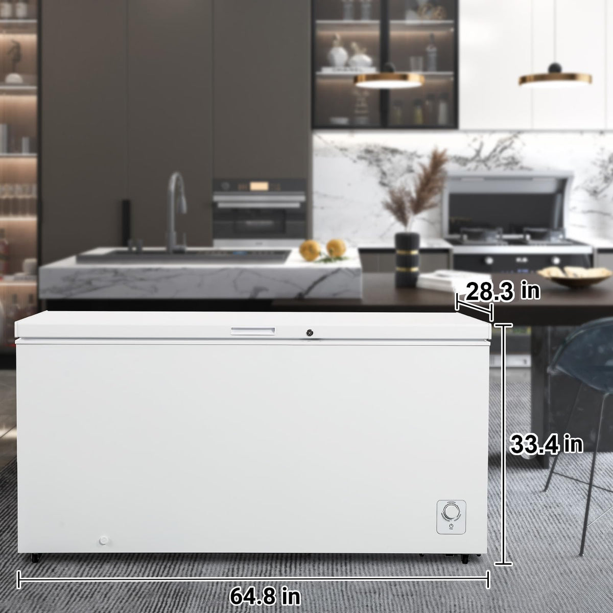 20 Cu. Ft White Chest Freezer with 2 Removable Basket E321