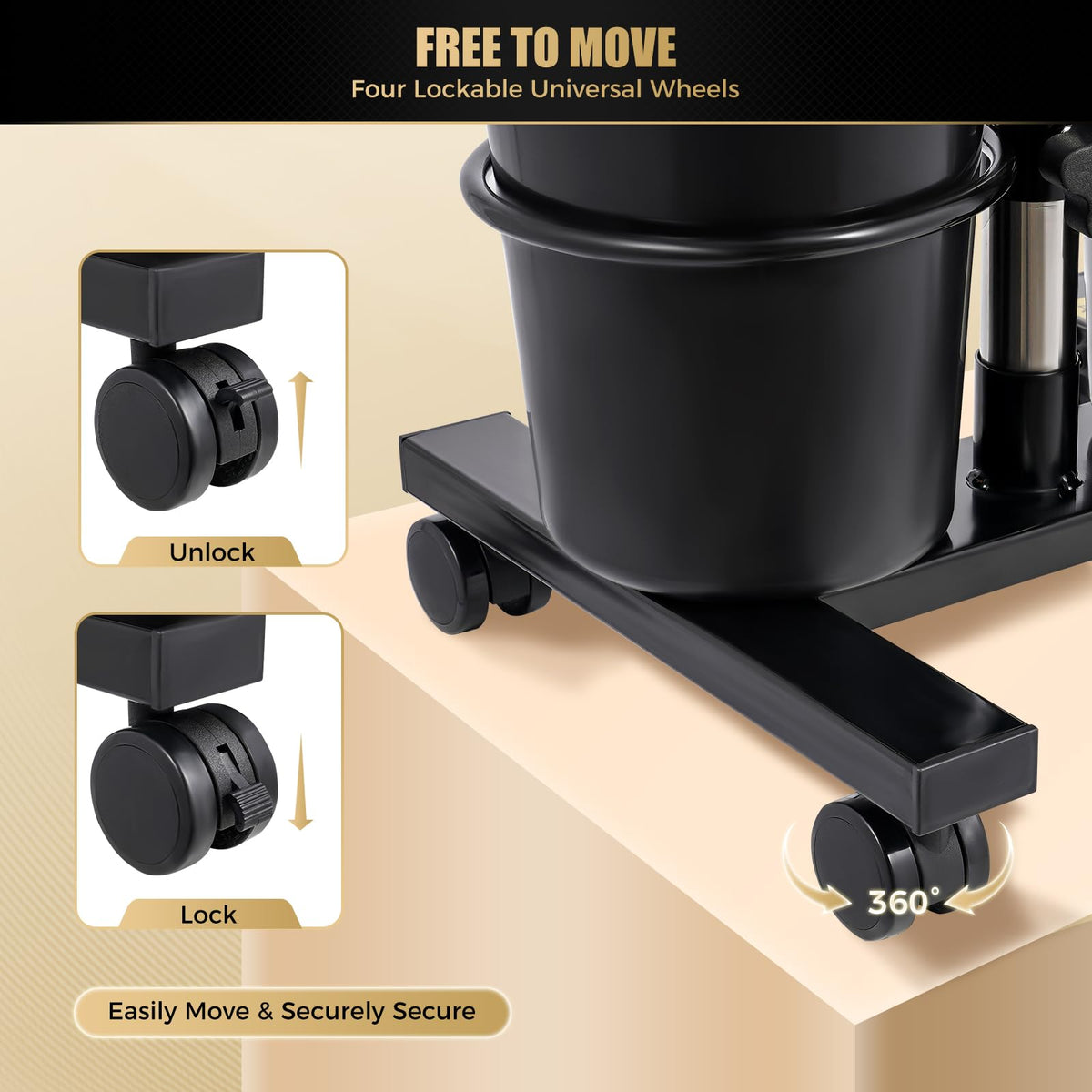Portable Shampoo Wash Bowl with 2 Water Tanks Black V34873