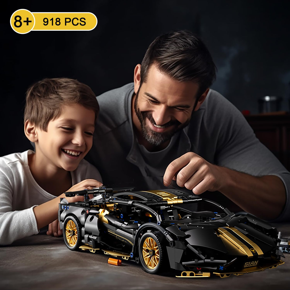 1:14 Building Block Car Set with LED M742996