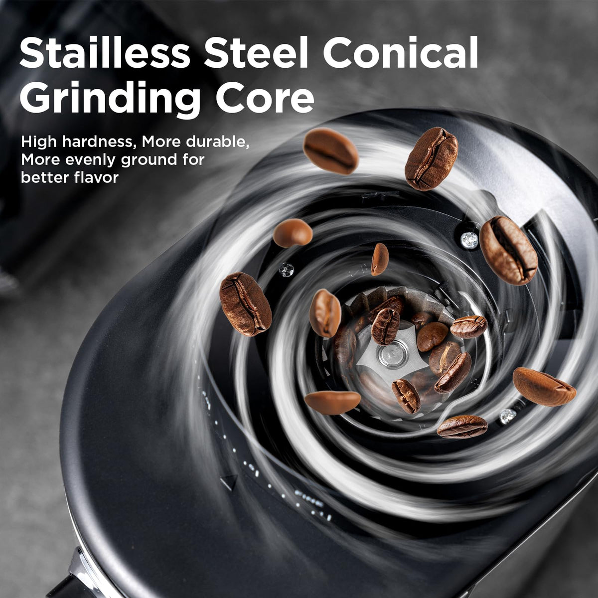 Electric Conical Burr Coffee Grinder with 30 Adjustable Grind Settings X5103