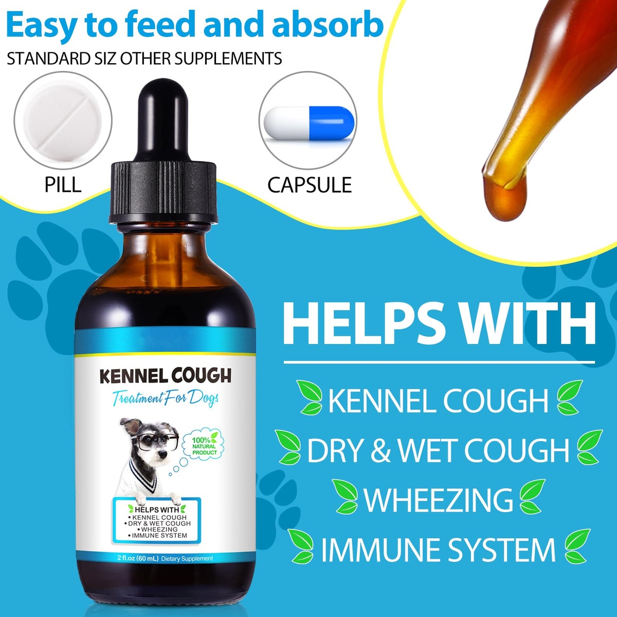 Kennel Cough Herbal Drops 2.02 Fl.oz / 60 ml P5335