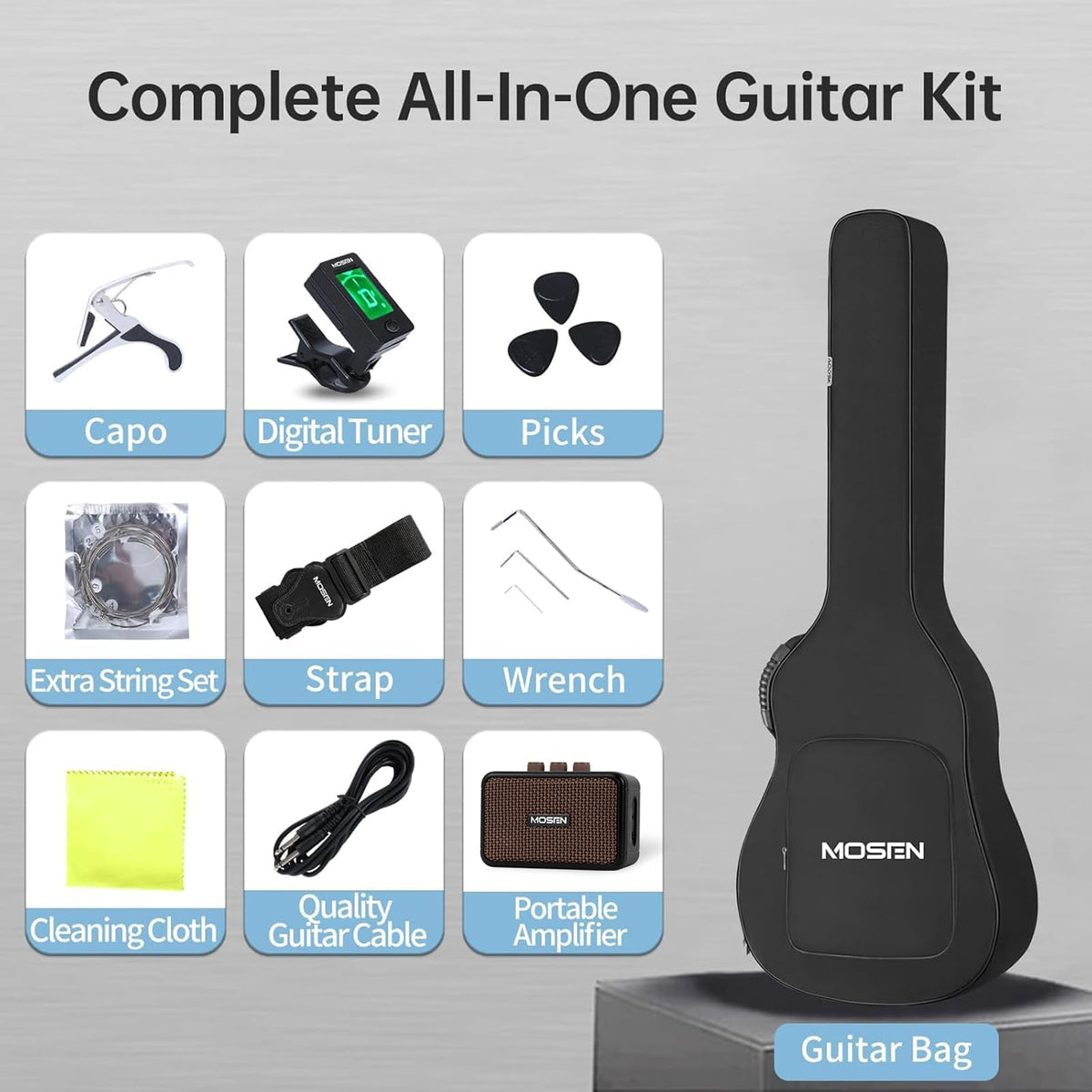 39" Electric Guitar Set with Amp Bag Tuner J27955