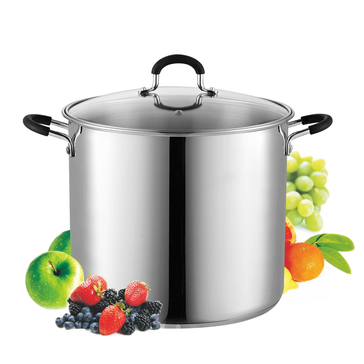 12-Quart Stainless Steel Stock Pot with Lid A697