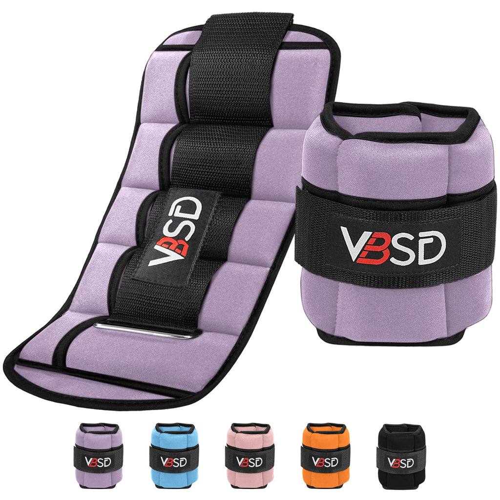 Adjustable Ankle Weights 10lb 1 Pair Lavender D3907
