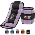 Adjustable Ankle Weights 10lb 1 Pair Lavender D3907