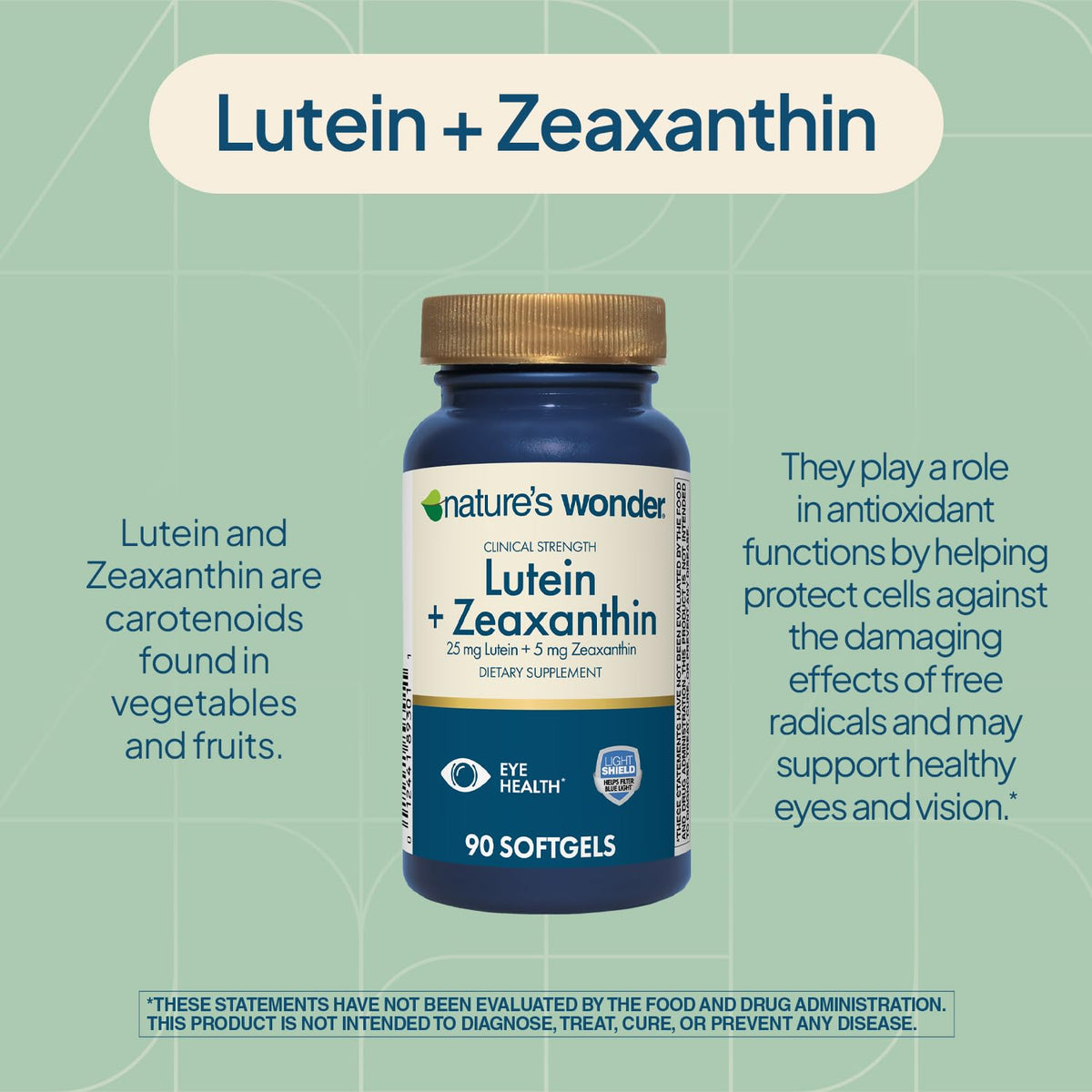 Lutein 25mg & Zeaxanthin 5mg 90 Softgels U4151