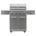4-Burner Stainless Steel Propane Gas Grill with Side Burner M56900