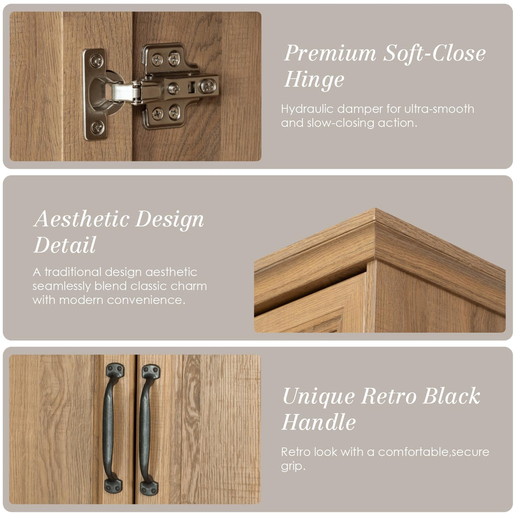 Over the Toilet Storage Cabinet with Doors A7739