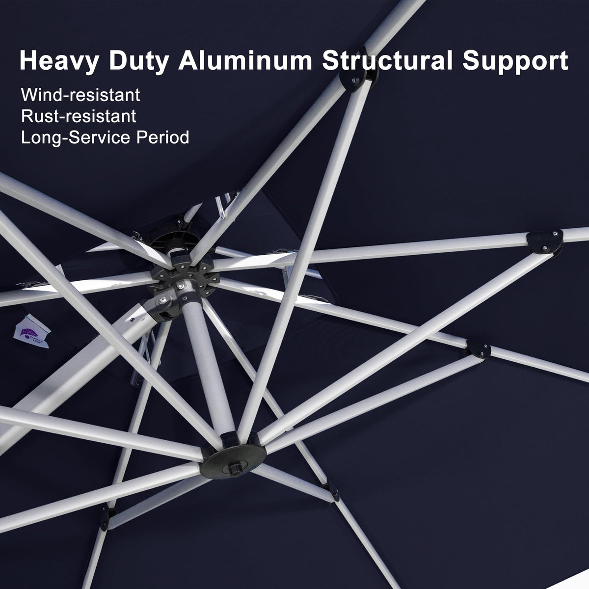 10 FT Navy Blue Cantilever Patio Umbrella H9651