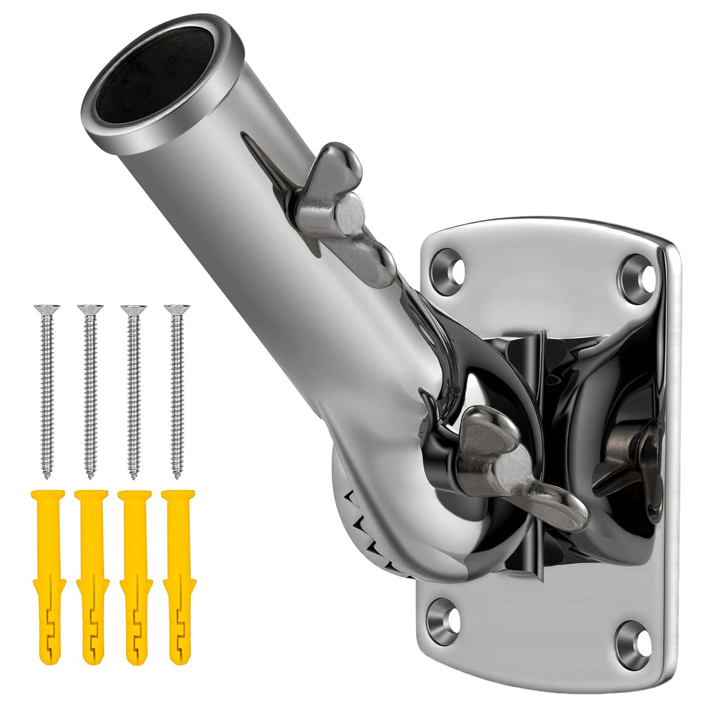 316 Stainless Steel Flag Pole Holder Bracket with Drain Hole, 1" M28447