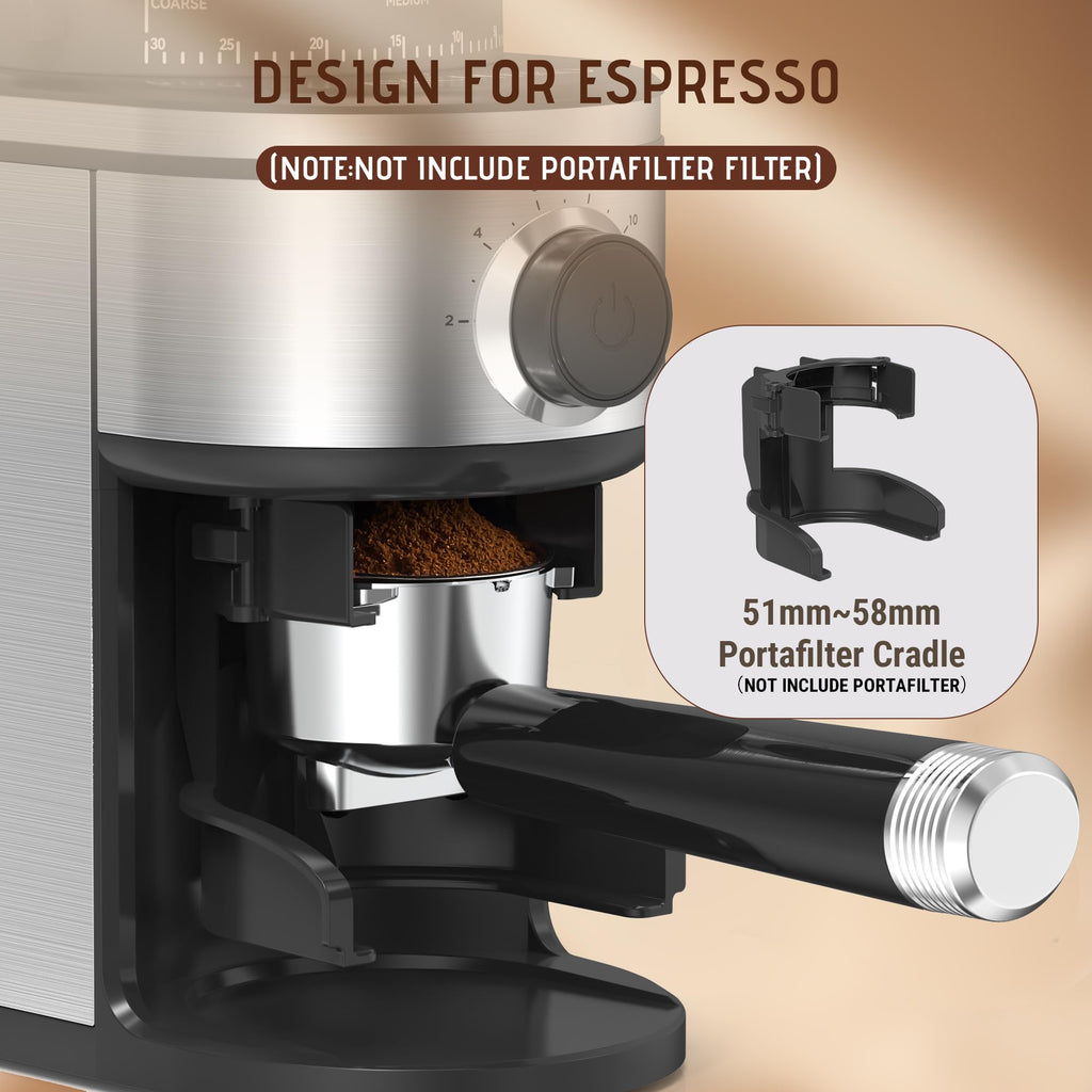 Electric Conical Burr Coffee Grinder with 30 Adjustable Grind Settings X5103