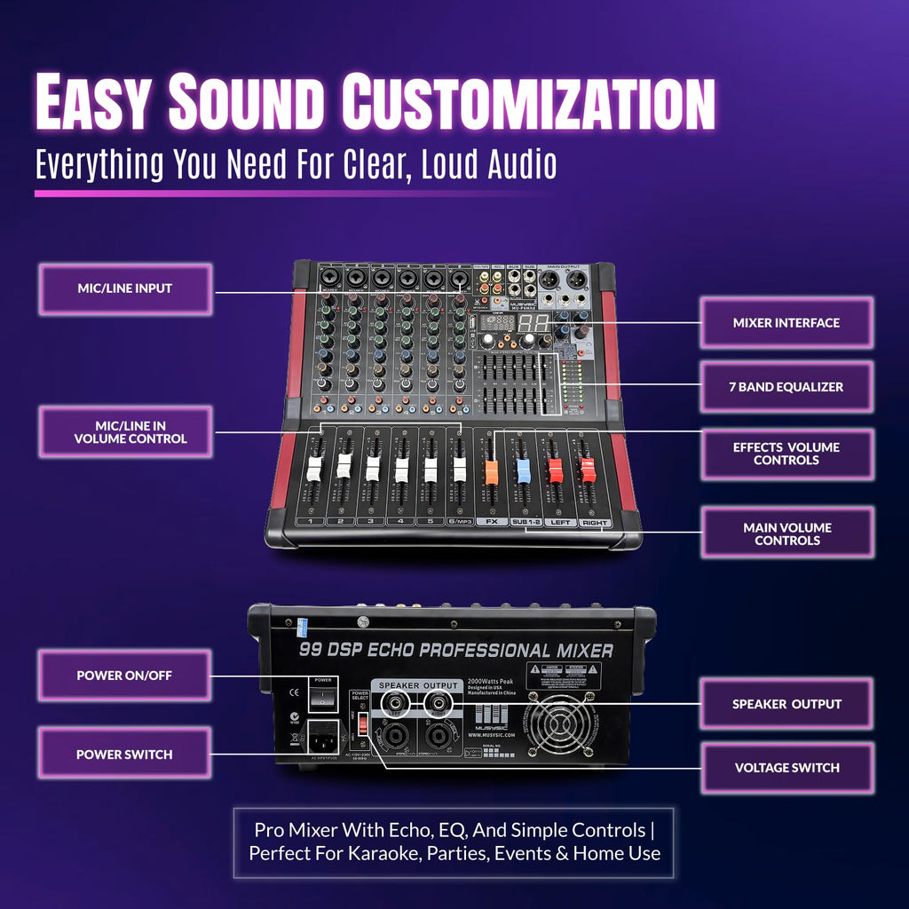 10" UHF PA System with Wireless Microphone U8913