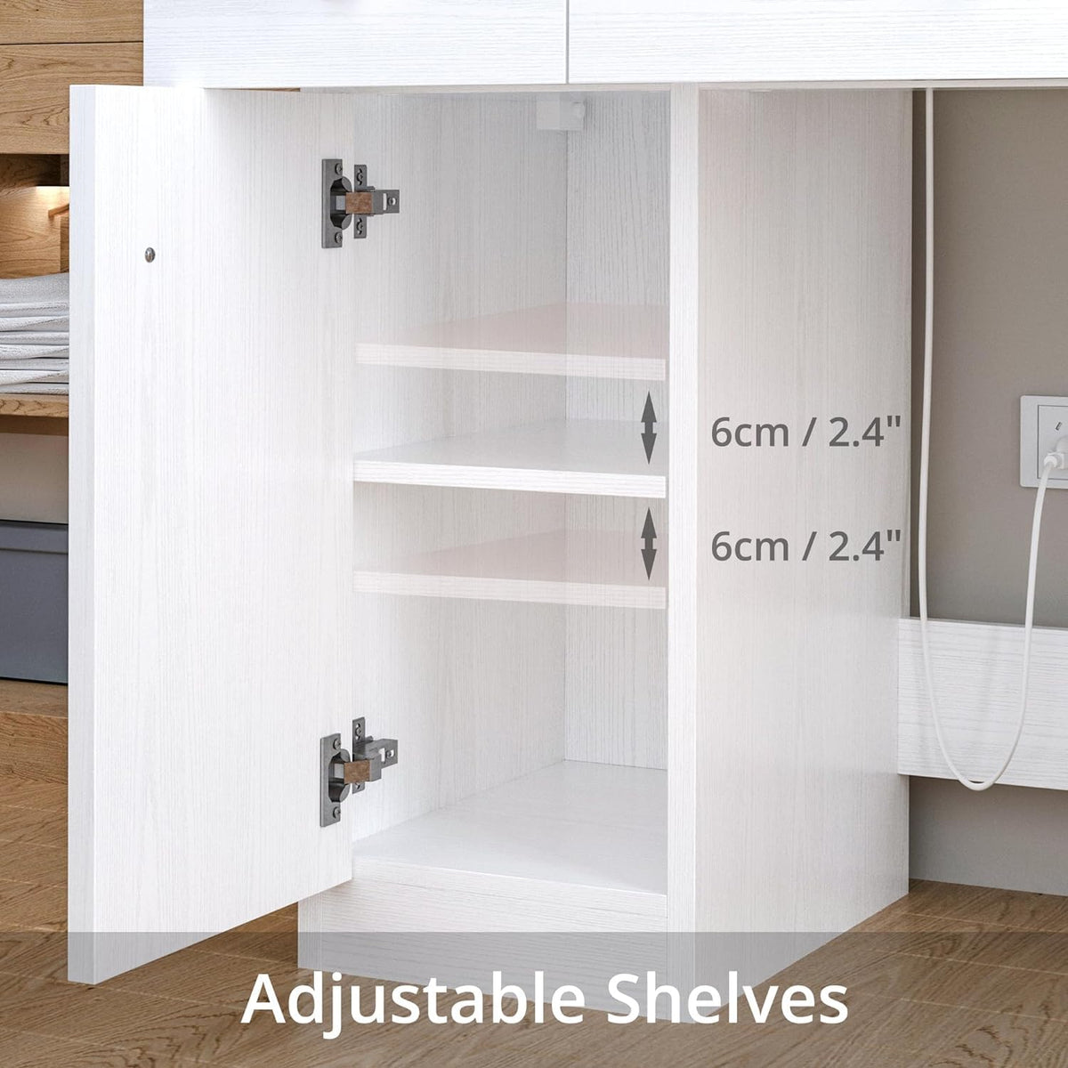 Vanity Desk with Charging Station N413