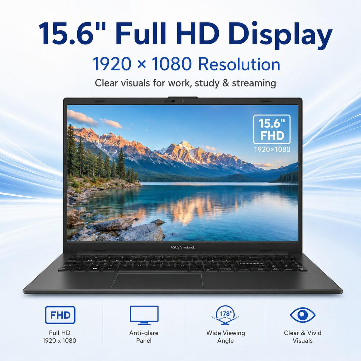 15.6" FHD Laptop AMD Ryzen 5 8GB RAM 512GB SSD D717348