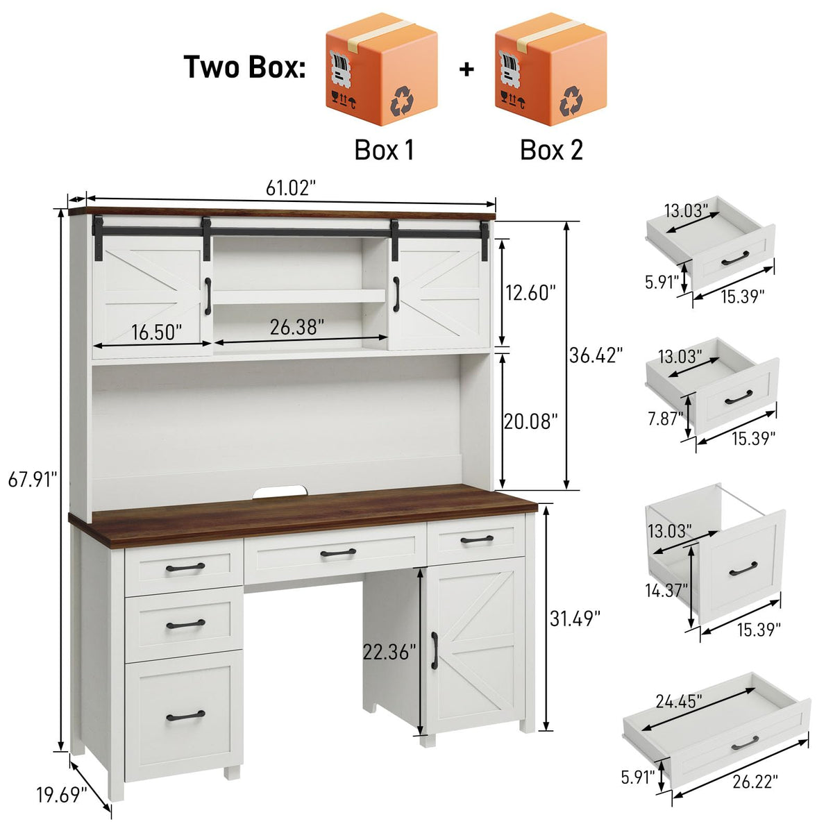 67" H Executive Desk with File Drawer N251