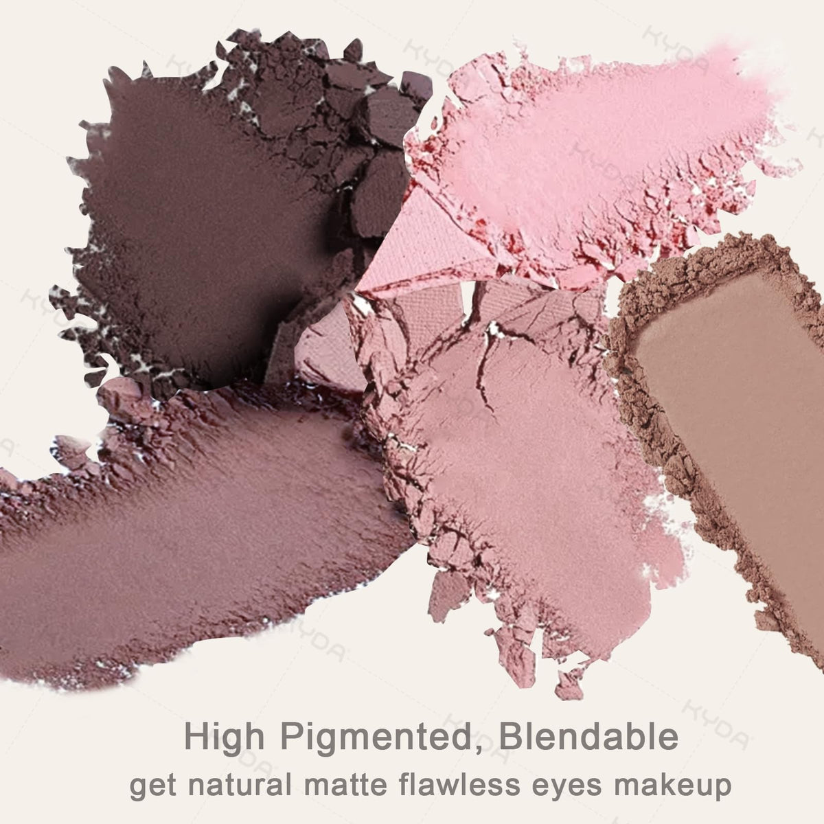 12 Color Grey Pink Eyeshadow Palette with Brush O1153
