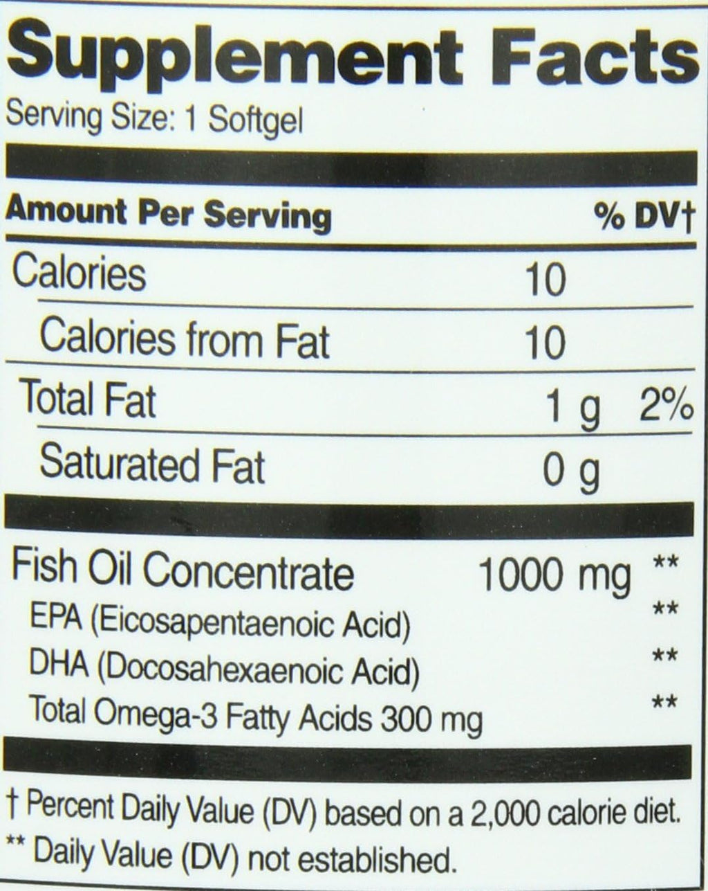 Fish Oil 1000 Mg Enteric Coated Softgels O174854