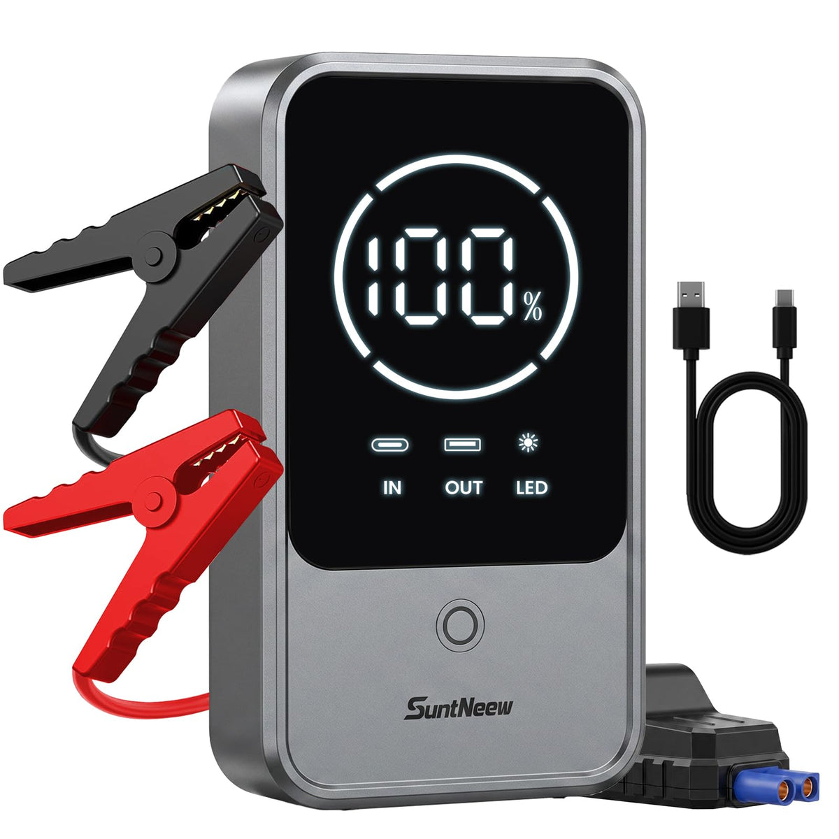 10000mAh 2000A 12V Jump Starter with LCD Display U856210