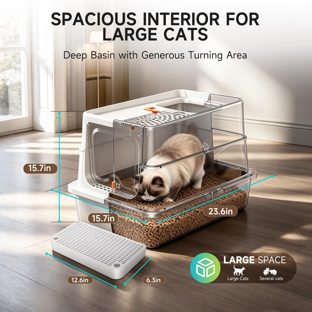 XL Stainless Steel Cat Litter Box X37138