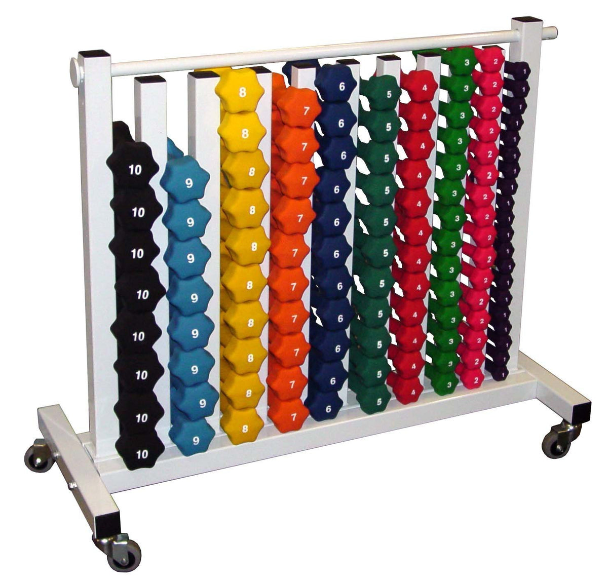 Neoprene Dumbbell Set with Rack P4419