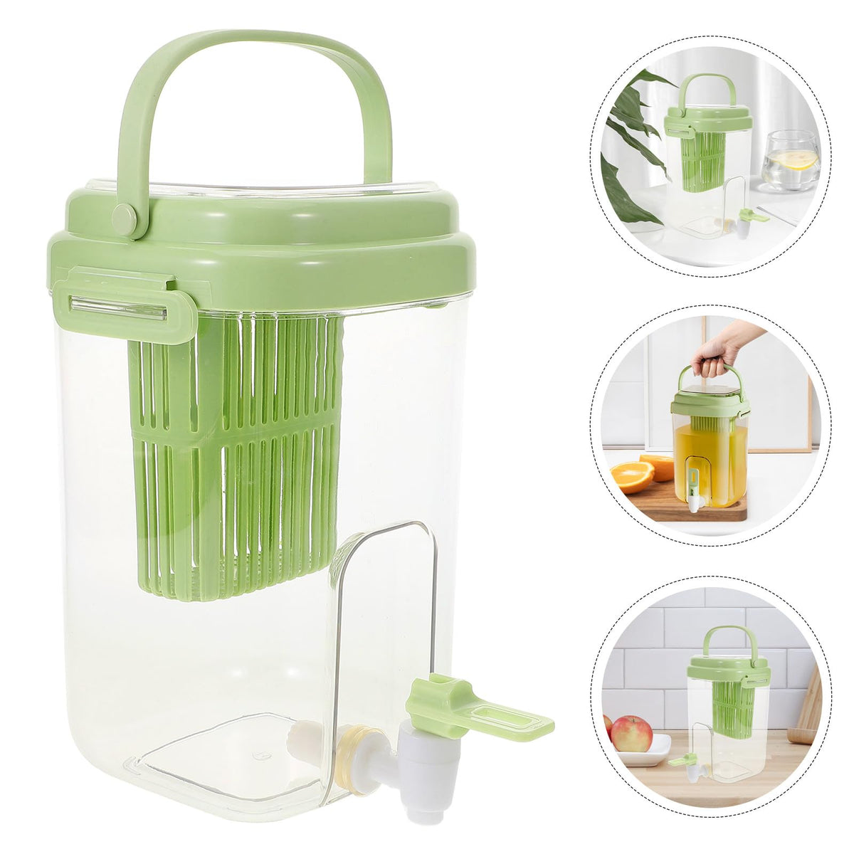 Green 2L Drink Dispenser with Faucet L3931