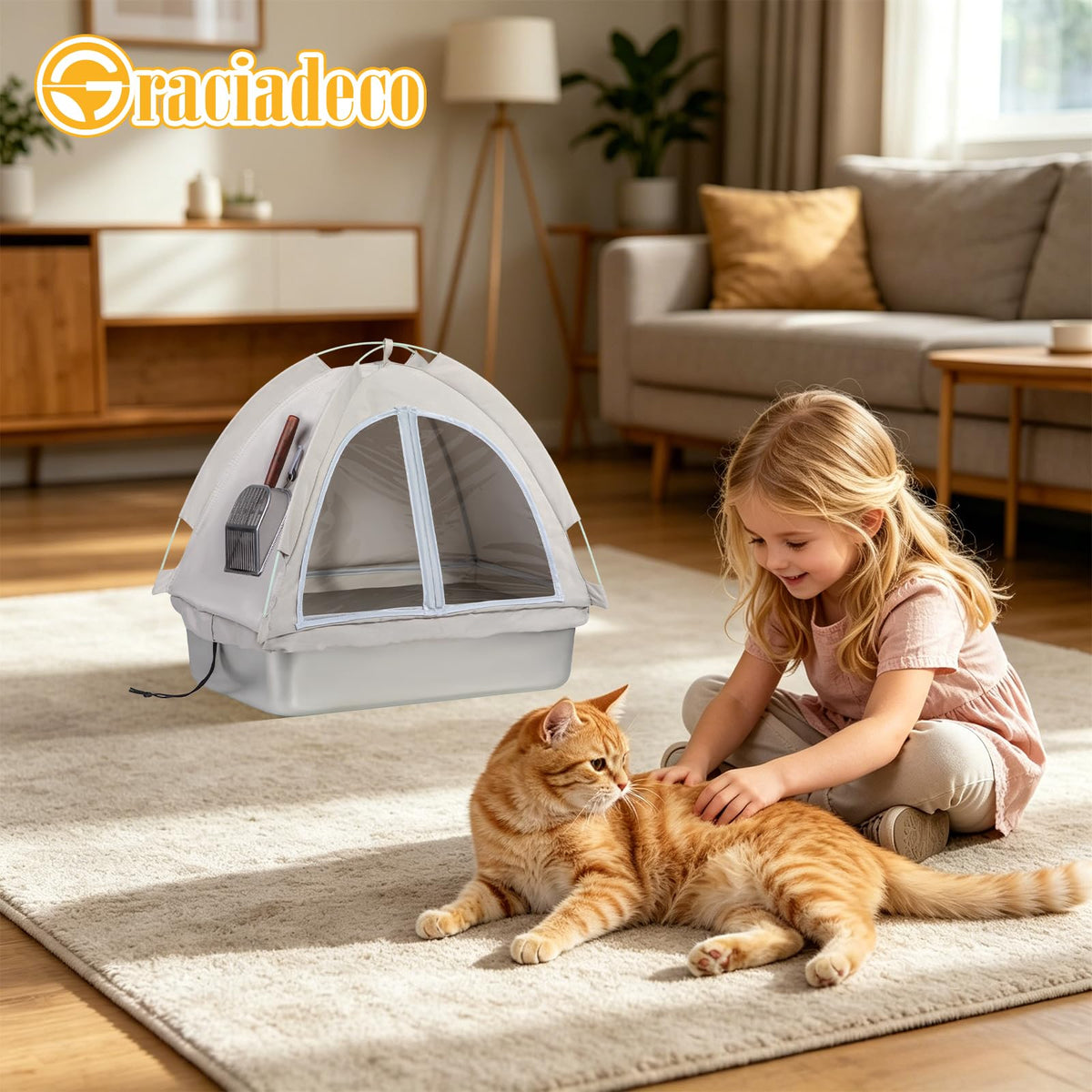 Stainless Steel Extra Large Enclosed Cat Litter Box B815