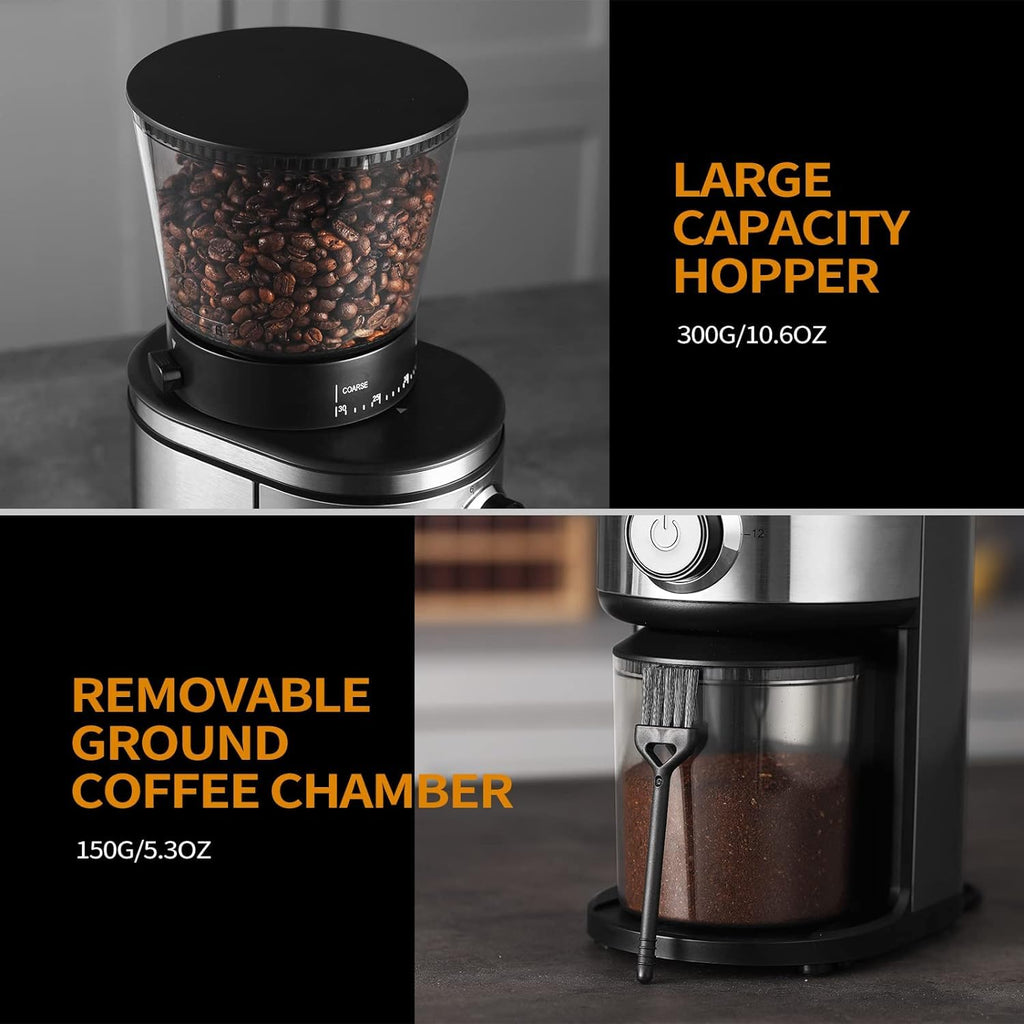 Electric Conical Burr Coffee Grinder with 30 Adjustable Grind Settings X5103