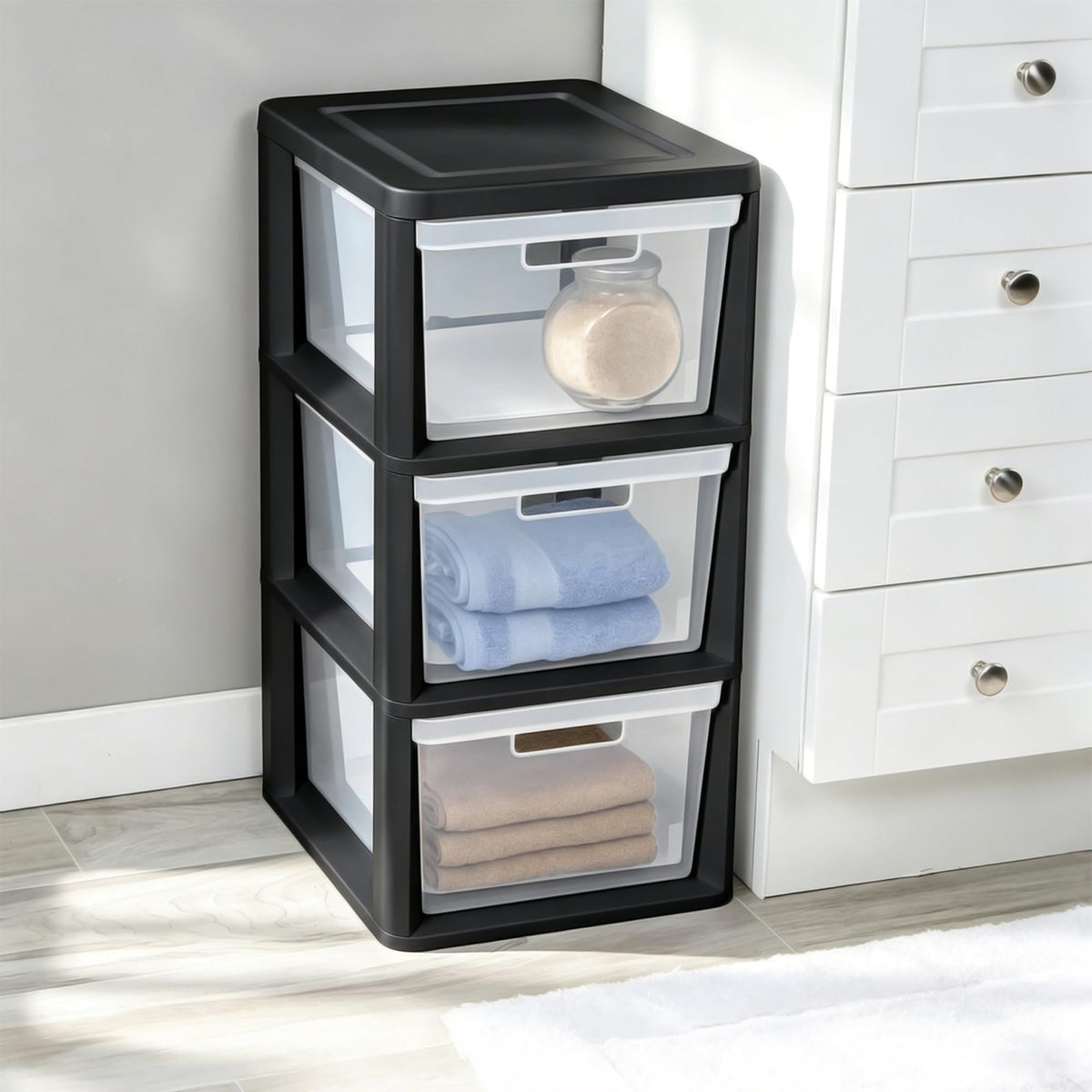 3-Drawer Plastic Storage Organizer Tower G13118