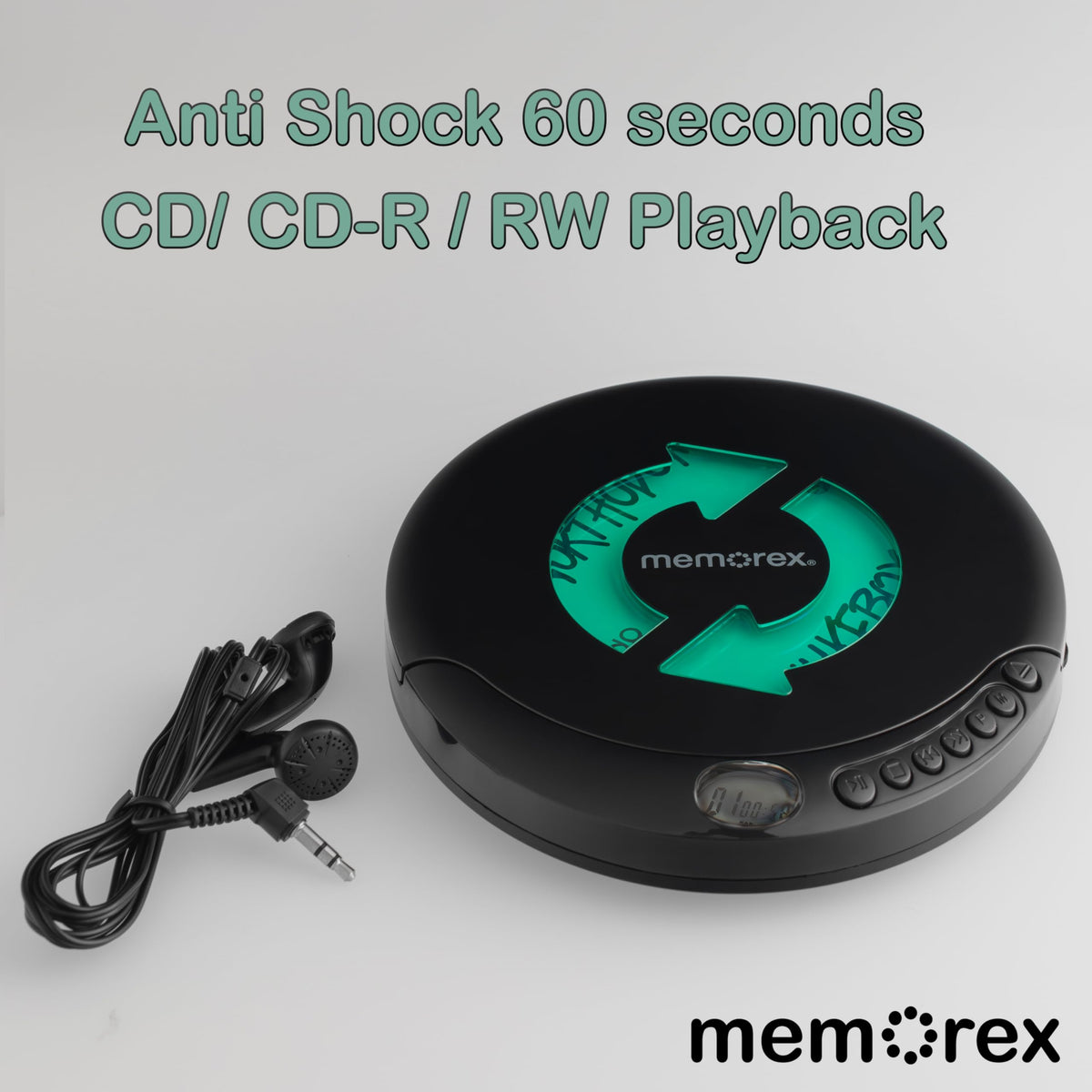 Portable CD Player with Anti-Shock Technology K93370