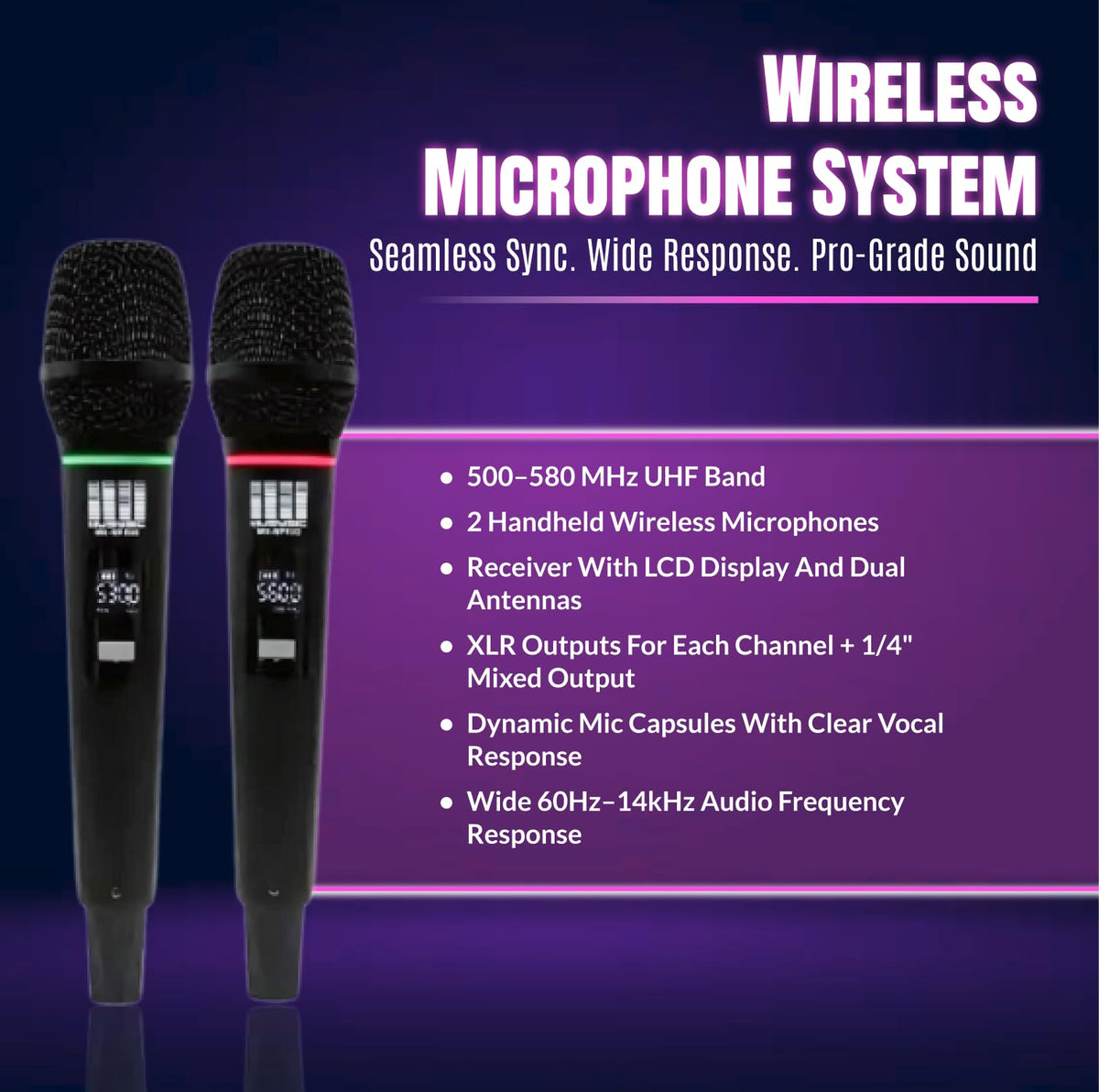 10" UHF PA System with Wireless Microphone U8913