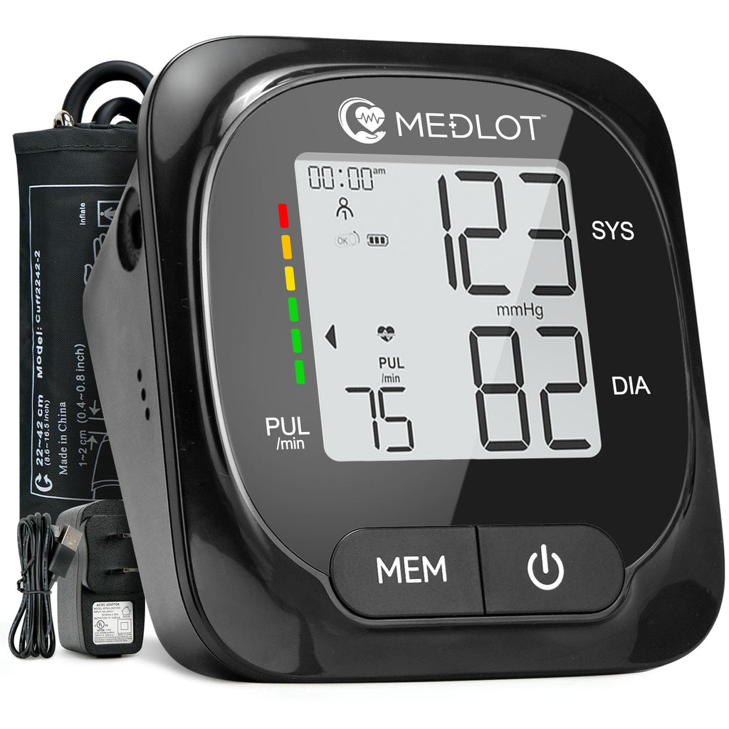 Automatic Upper Arm Blood Pressure Monitor with Adapter and Storage Bag Z1863