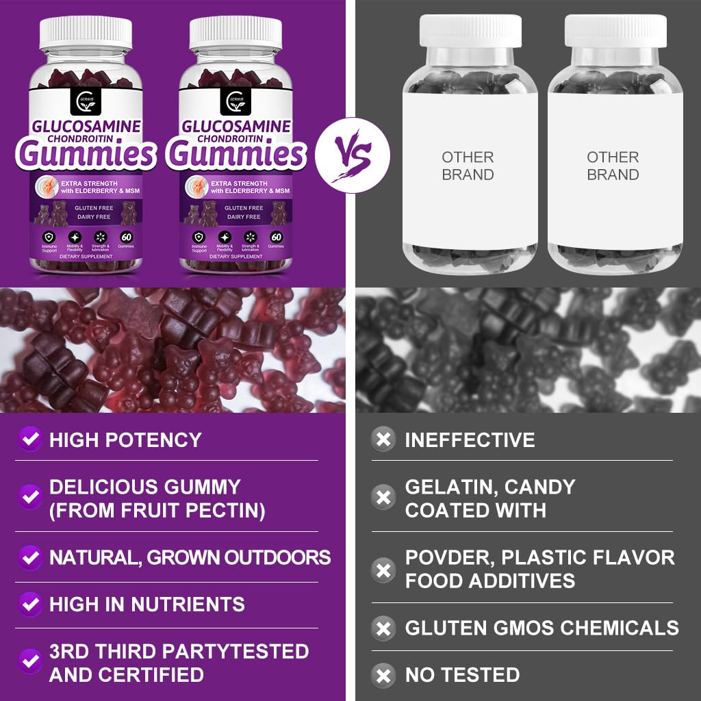 Glucosamine Chondroitin Gummies with MSM & Elderberry 2 Pack K52865