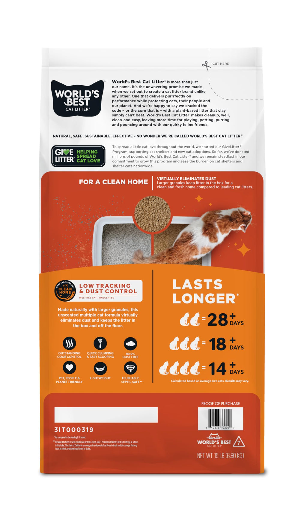 Unscented 15 lb Cat Litter S837491
