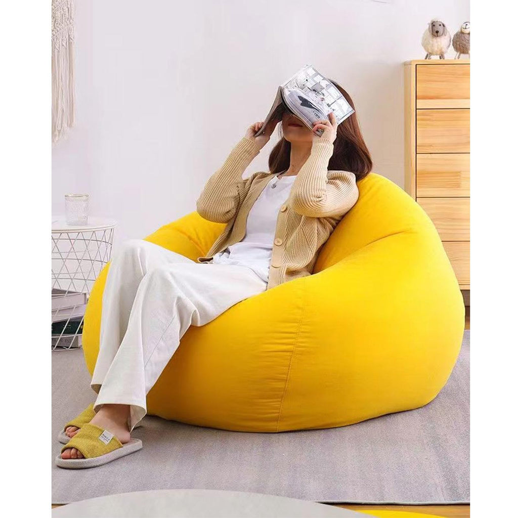 Yellow Large Bean Bag Chair Cover H772