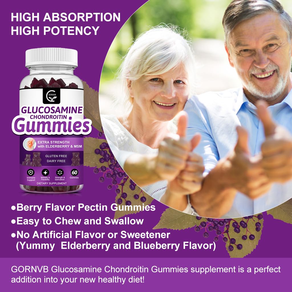 Glucosamine Chondroitin Gummies with MSM & Elderberry 2 Pack K52865