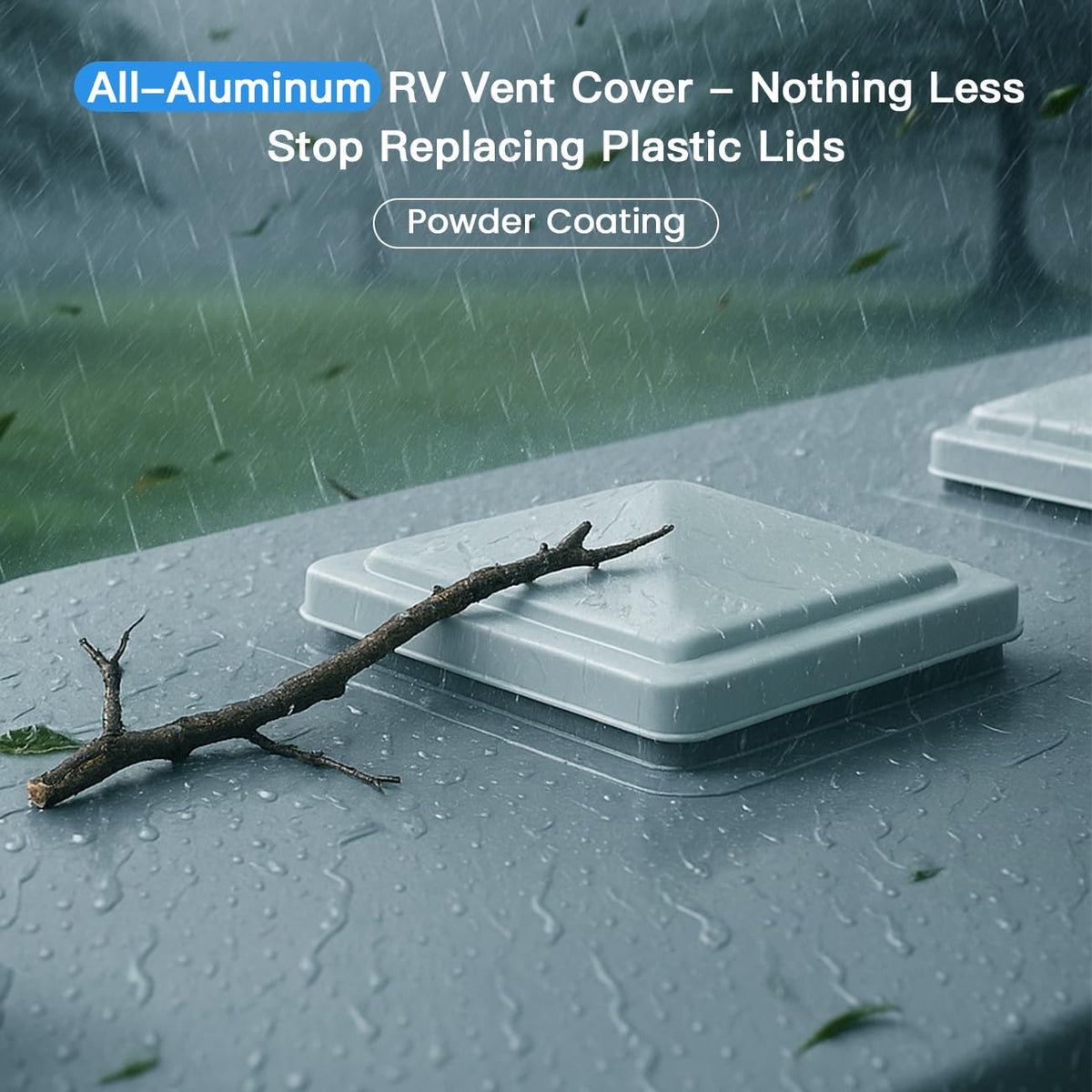 Aluminum RV Roof Vent Cover 14x14 In Y564