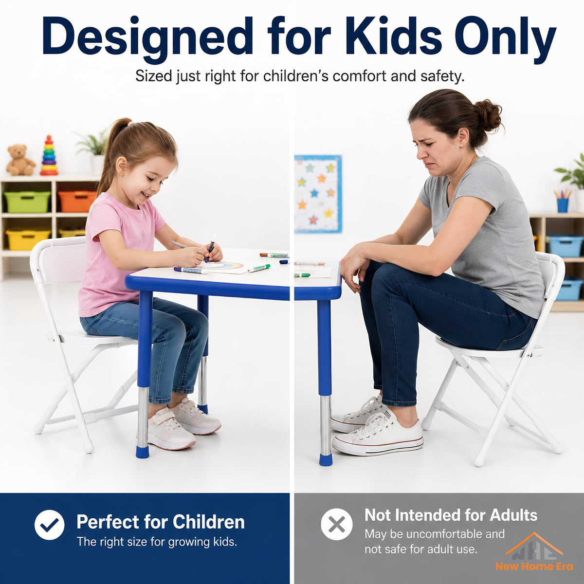 White Kids Plastic Folding Chair with Steel Frame Z2130