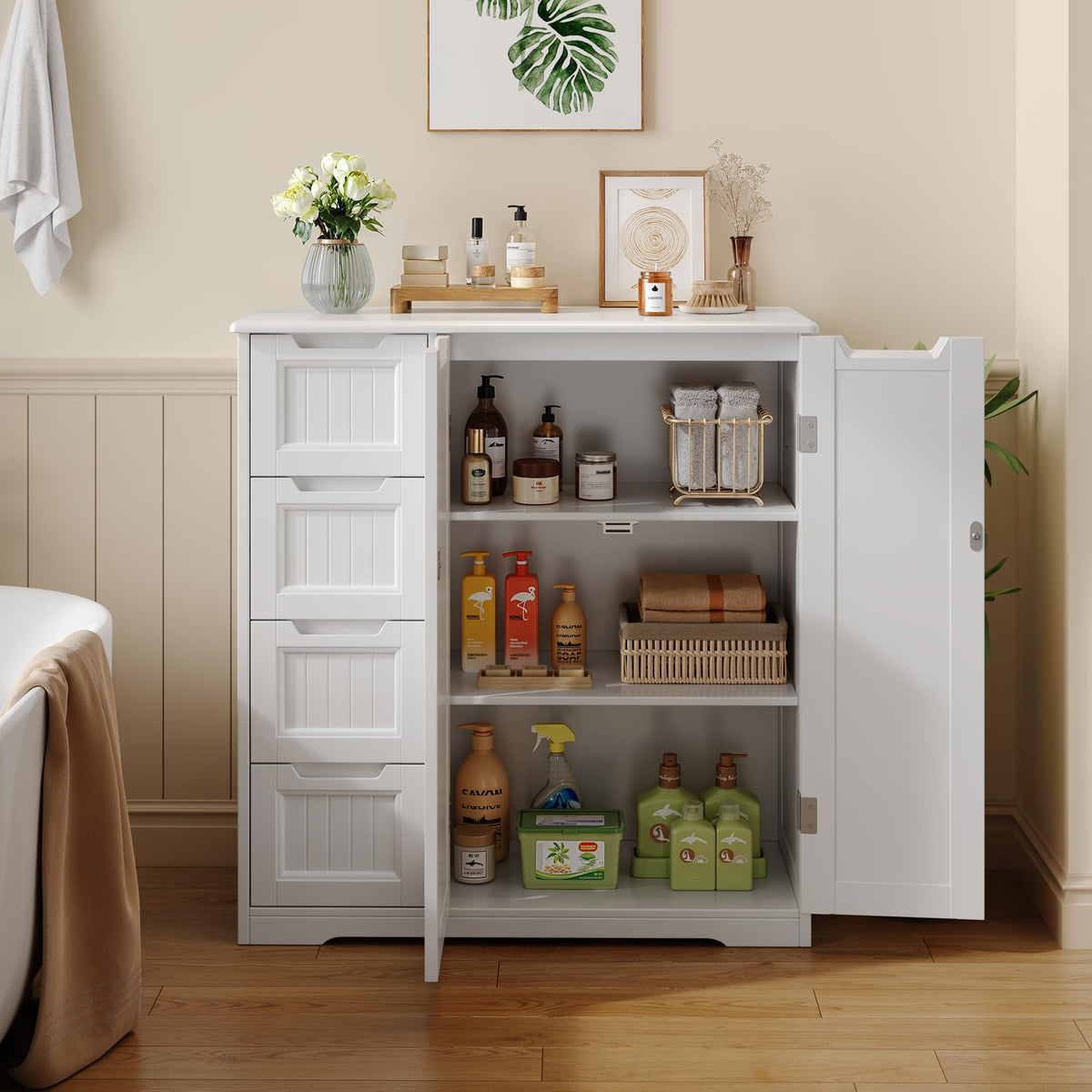 Storage Cabinet with 4 Drawers & 2 Doors A4539