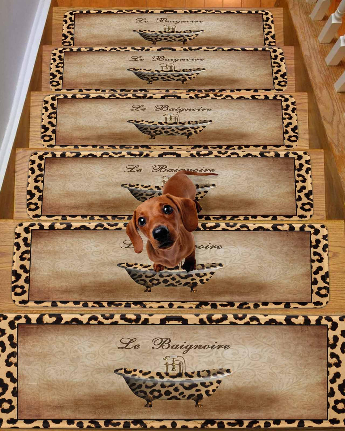 Abstract Art Non Slip Stair Treads 8x30 Inch 4PCS P108461